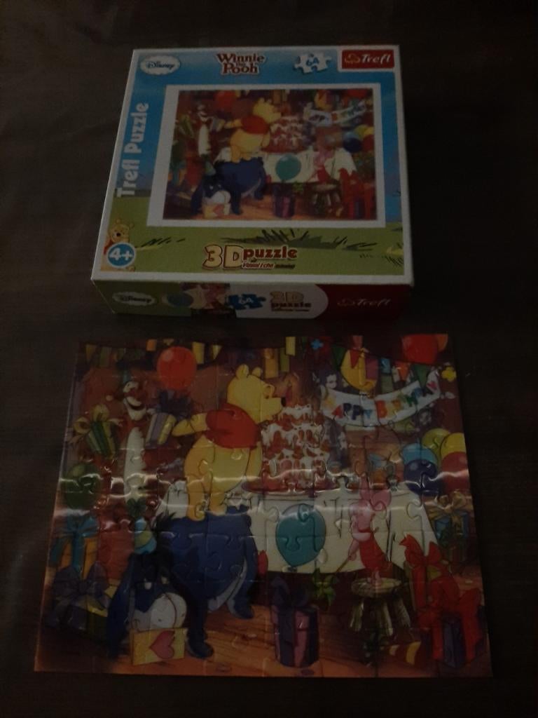 Puzzel winnie the pooh 3D 64 stuks, Ophalen, Zo goed als nieuw