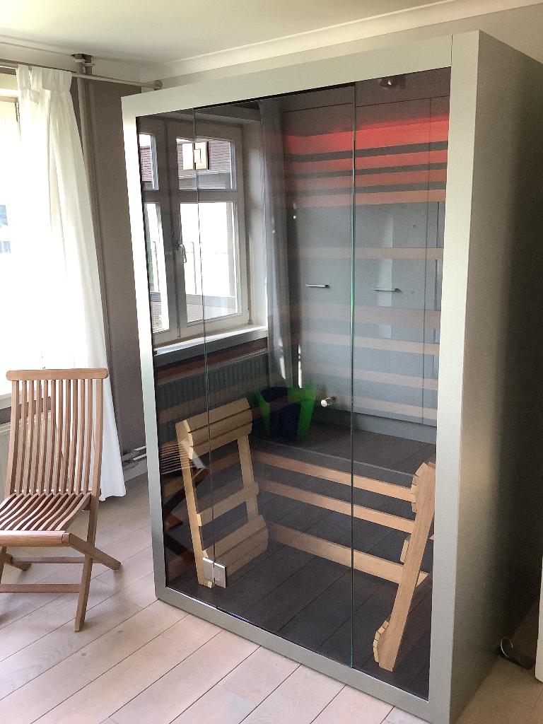 Design infraroodsauna Thermalux, Sport en Fitness, Sauna, Zo goed als nieuw, Complete sauna, Infrarood, Ophalen