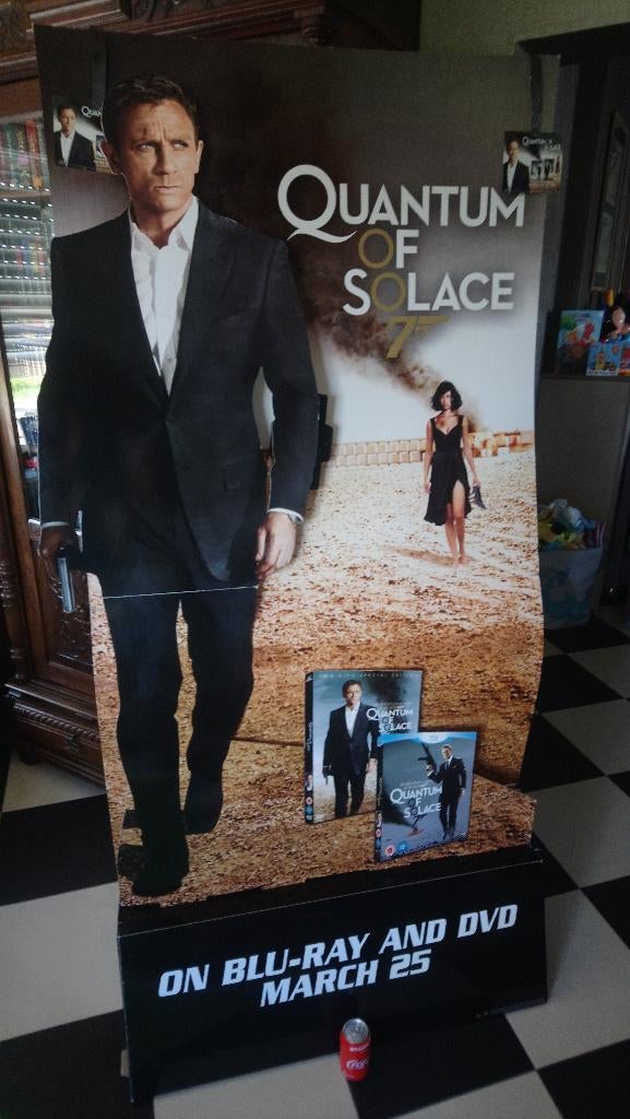 Levensgrote kartonnen display James Bond Quantum of Solace., Verzamelen, Ophalen, Gebruikt, Film, Beeldje, Replica of Model