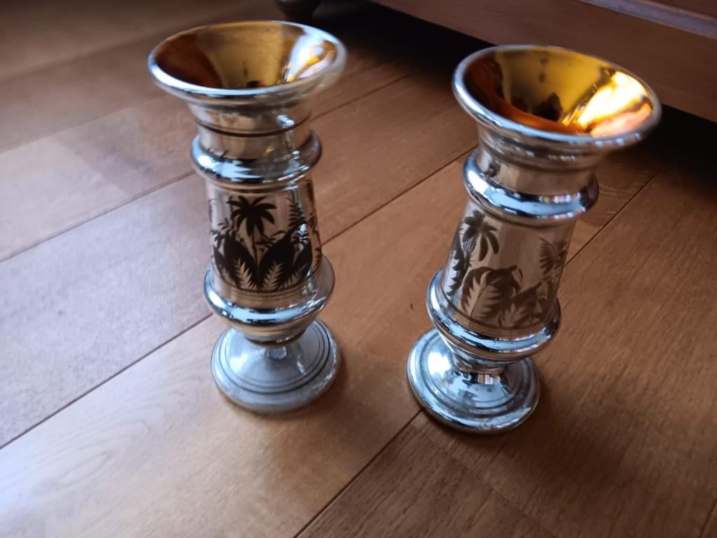 Koppel vazen armenzilver, Ophalen