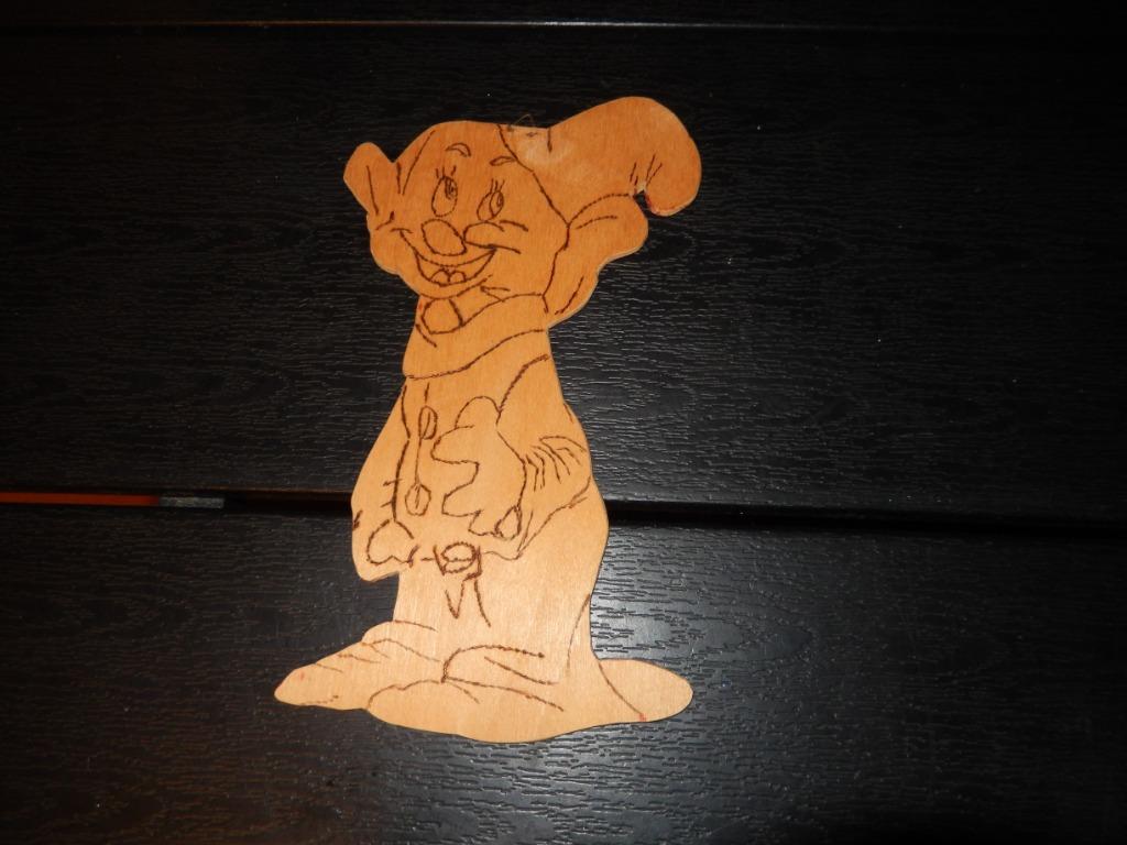 Houten dopey (26 cm hoog) zgan, Verzamelen, Ophalen, Zo goed als nieuw