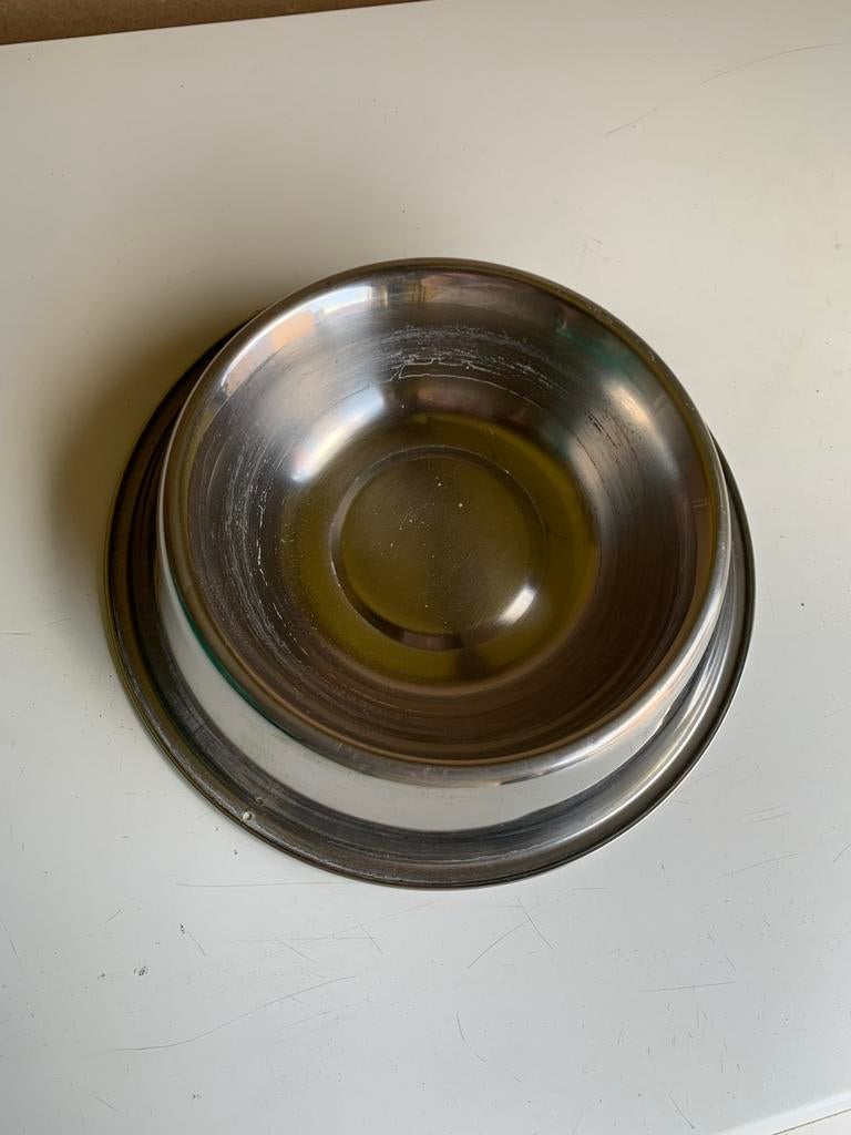 Inox drink of eet bak voor honden / katten., Dieren en Toebehoren, Ophalen, Gebruikt