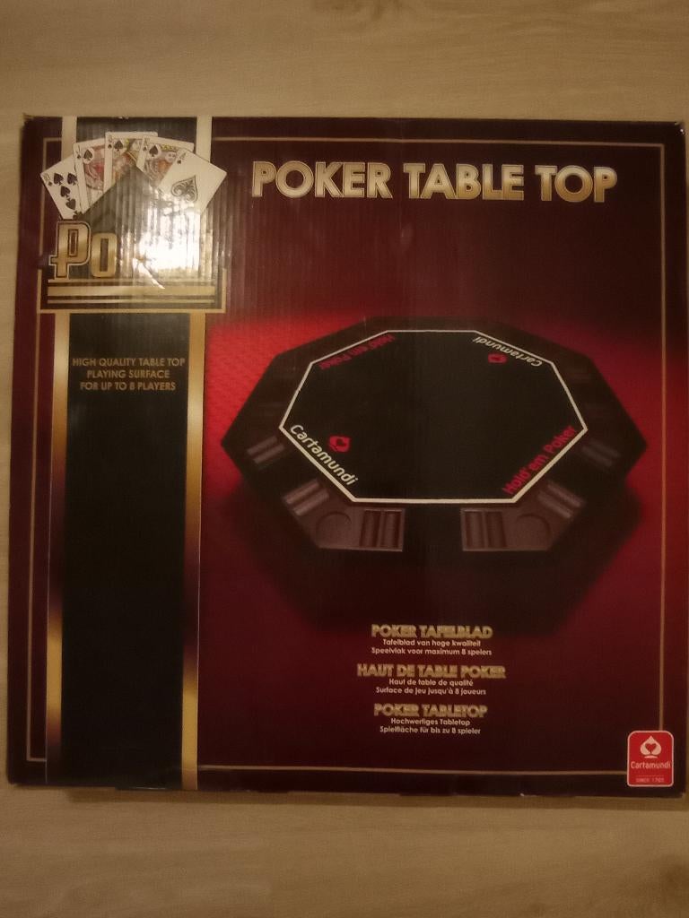 Poker tafelblad, Cinq joueurs ou plus, Enlèvement, Comme neuf, Cartamundi