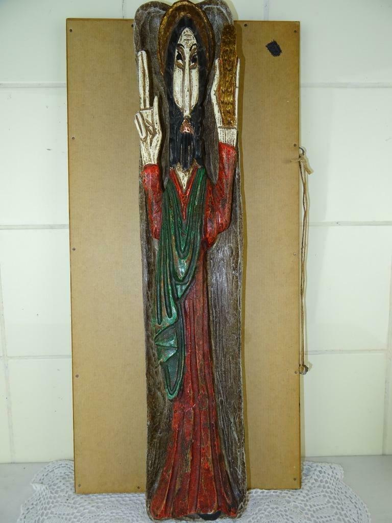 Antiek Jezusbeeld antiek houten Jezusbeeld houtsnijwerk 51cm, Antiek en Kunst, Antiek | Religieuze voorwerpen, Ophalen of Verzenden