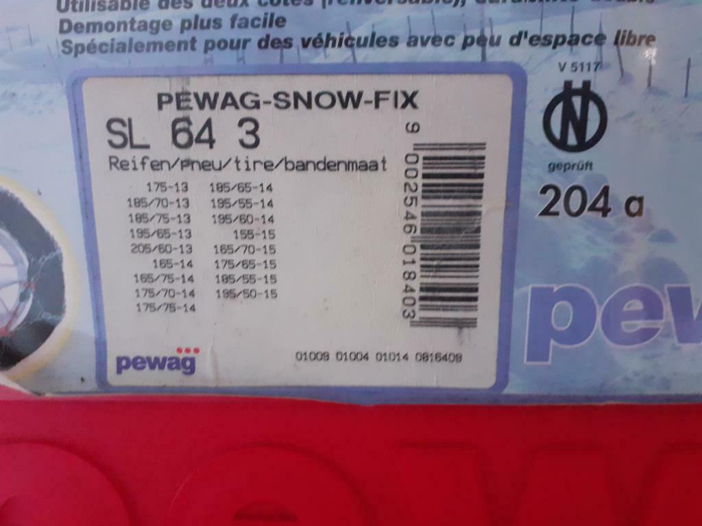 chaîne à neige, Envoi, Utilisé
