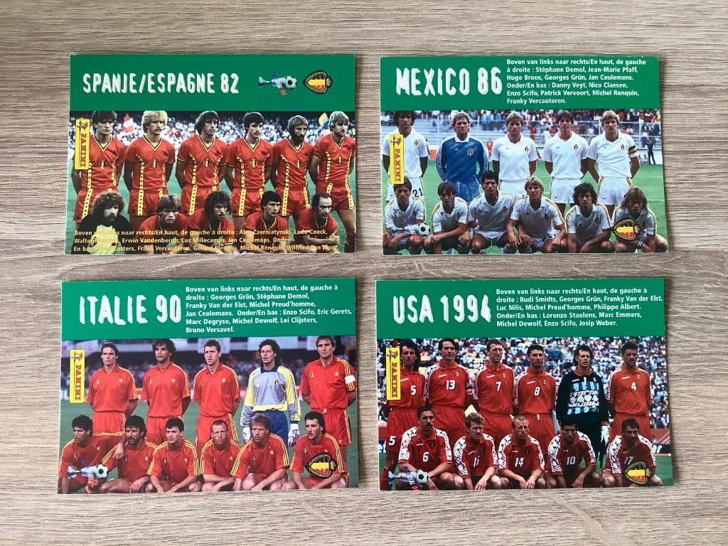 Panini kaarten Rode Duivels WK1994, Enlèvement ou Envoi, Comme neuf, Affiche, Image ou Autocollant