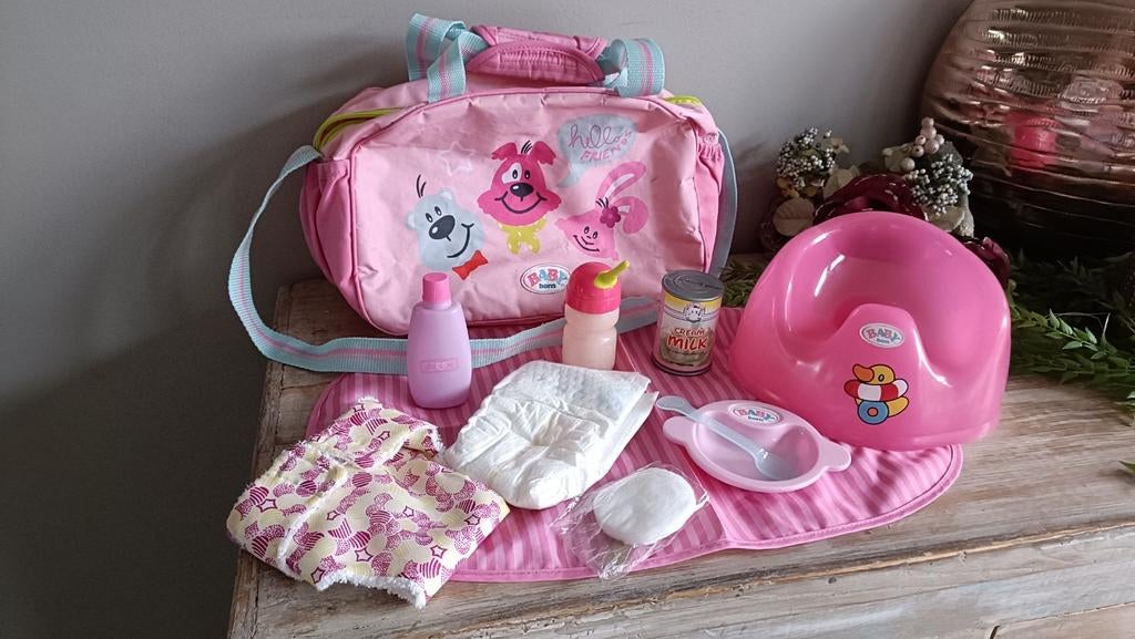 Baby Born verzorgingstas met vele accessoires, Kinderen en Baby's, Ophalen of Verzenden, Zo goed als nieuw