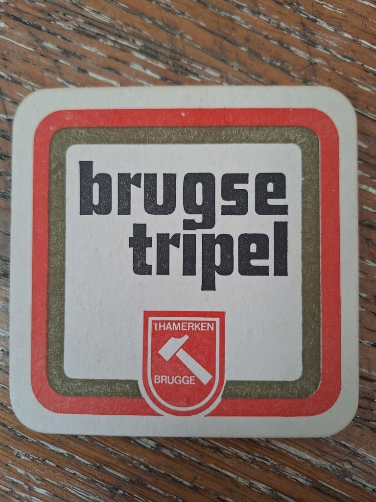 Oud bierviltje Brugse Tripel brouwerij 't Hamerken Brugge, Enlèvement ou Envoi