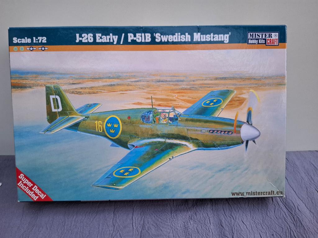 1/72 MISTER CRAFT MUSTANG P51 B ZWEEDS vliegtuigmodel, Hobby en Vrije tijd, Ophalen of Verzenden, Zo goed als nieuw, 1:72 tot 1:144