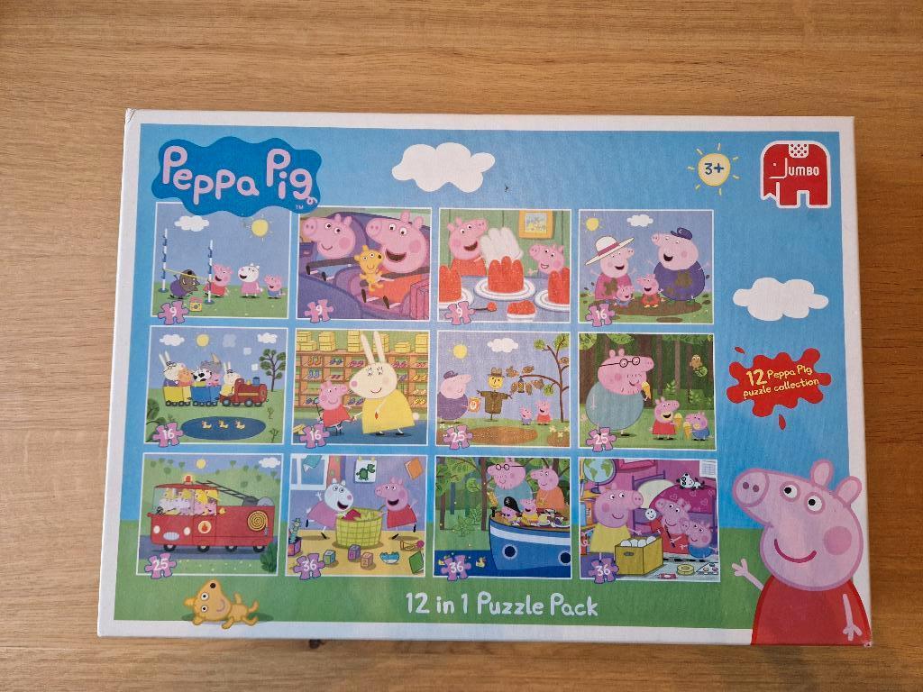 peppa pig 12 puzzels jumbo, Ophalen, Zo goed als nieuw