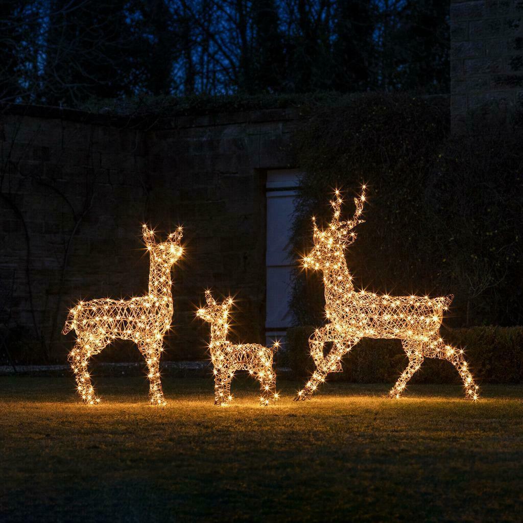 LED Rendierenfamilie. Mooie Set Van 3 Stuks Led Rendieren., Ophalen of Verzenden, Nieuw