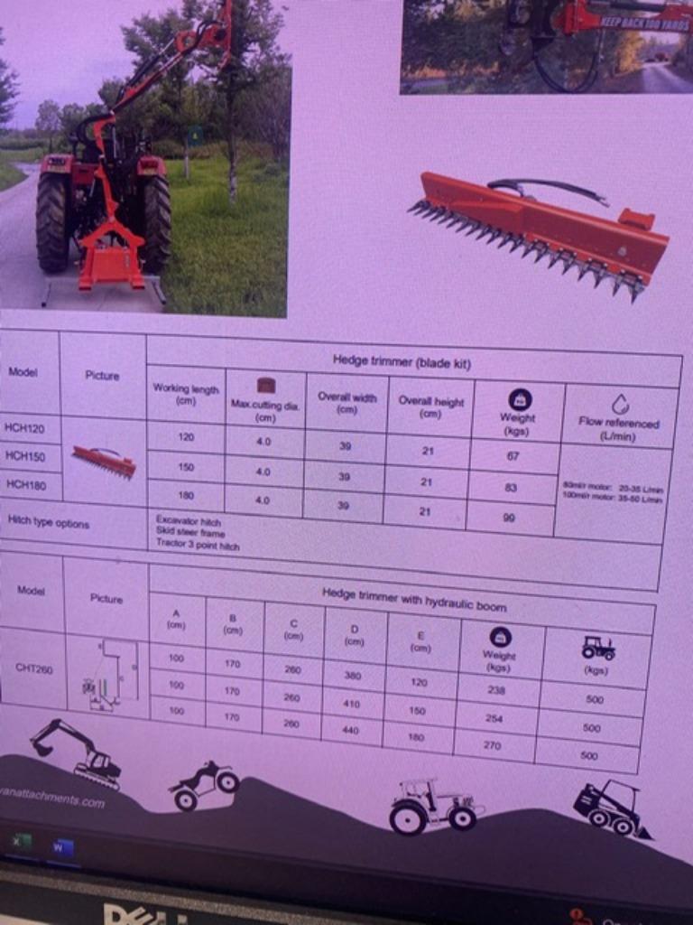 hydraulische heggenschaar voor minitractors, Zakelijke goederen, Ophalen, Akkerbouw, Grondbewerking