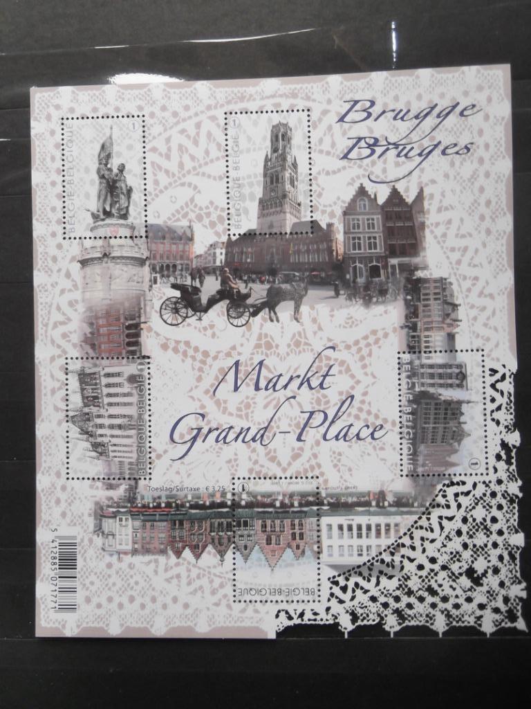 BL203 Brugge, Markt - Bruges, Grand-Place MNH, Ophalen of Verzenden, Postfris, Frankeerzegel