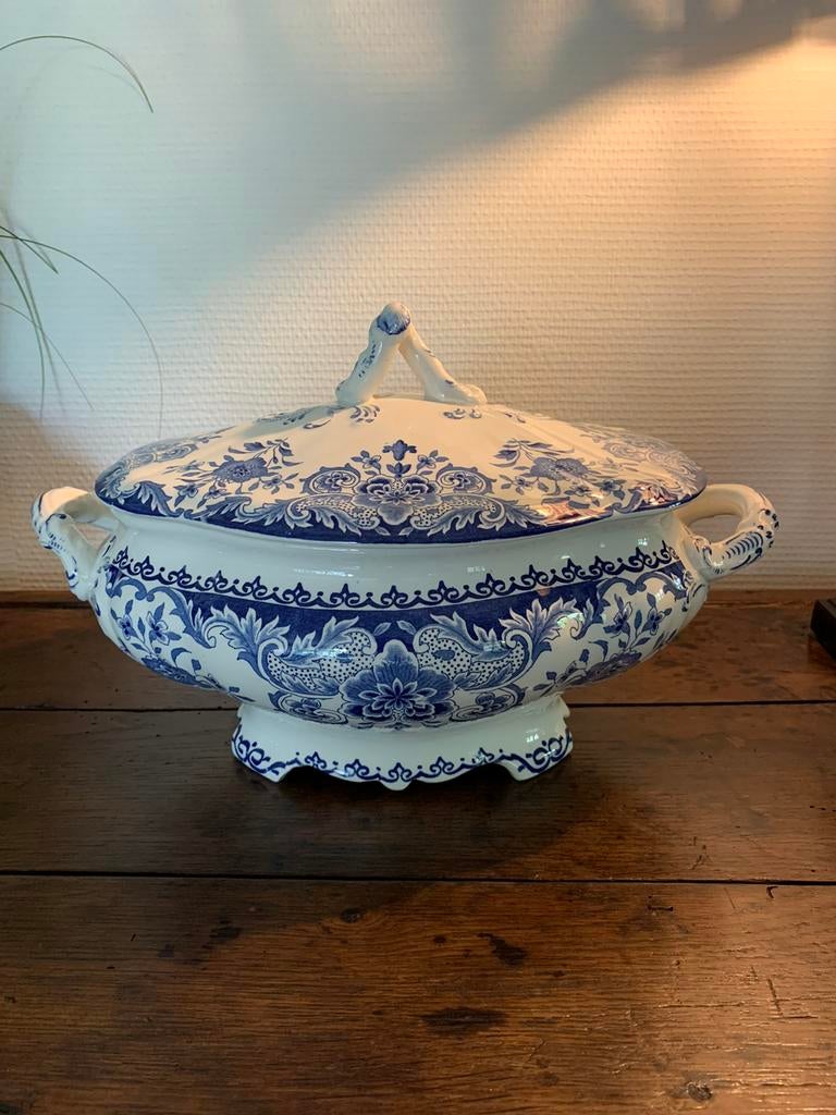 Belle soupière Dordrecht B F K  38x26x23cm ht parfait état, Antiquités & Art, Enlèvement ou Envoi