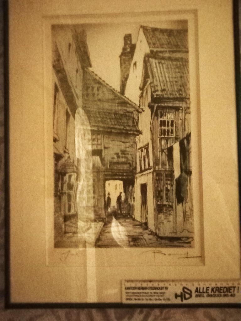 Litho Oscar Bonnevalle gesigneerd '"York", Antiek en Kunst, Ophalen of Verzenden