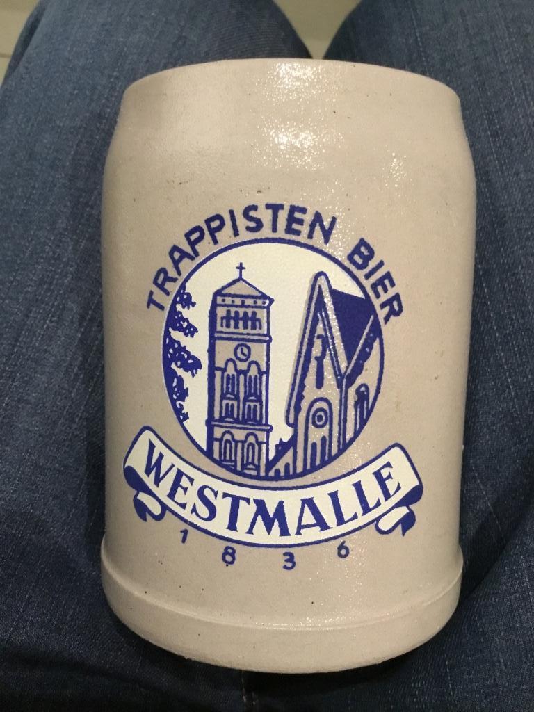 Chope en grès westmalle trappistenbier 1836, Collections, Verres & Petits Verres, Enlèvement ou Envoi, Comme neuf, Autres types
