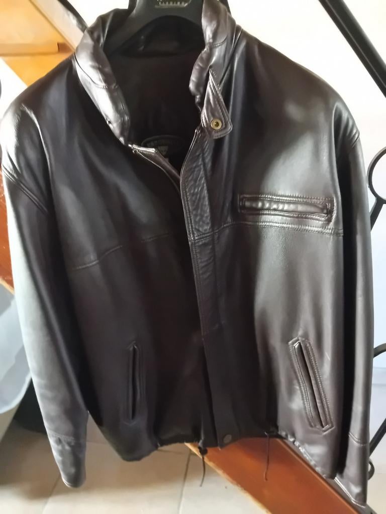 Leder vest,bruin, Ophalen