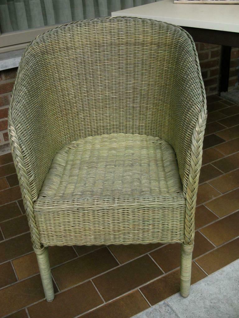 Rotan stoel met armleuningen, Enlèvement, Utilisé, Osier ou Rotin