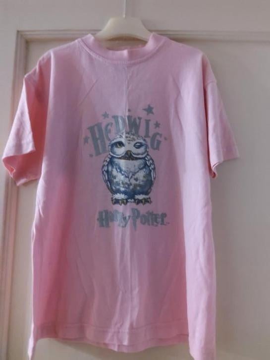 Roze harry potter t shirt met hedwig, Harry potter, Meisje, Ophalen of Verzenden, Zo goed als nieuw