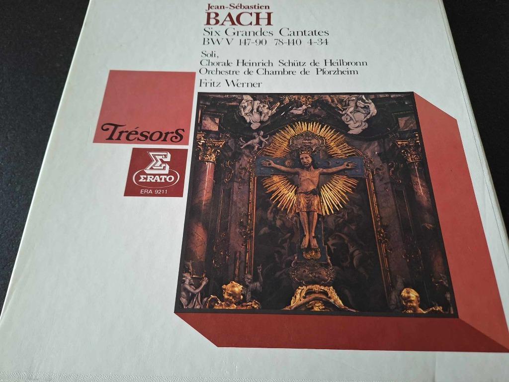 Bach / Werner - Six Grandes Cantates Box 3 x Lp's Vinyl, 12 pouces, Baroque, Enlèvement ou Envoi, Chant
