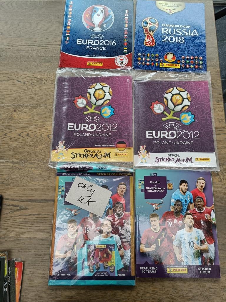 6 lege Panini albums, Ophalen of Verzenden, Zo goed als nieuw