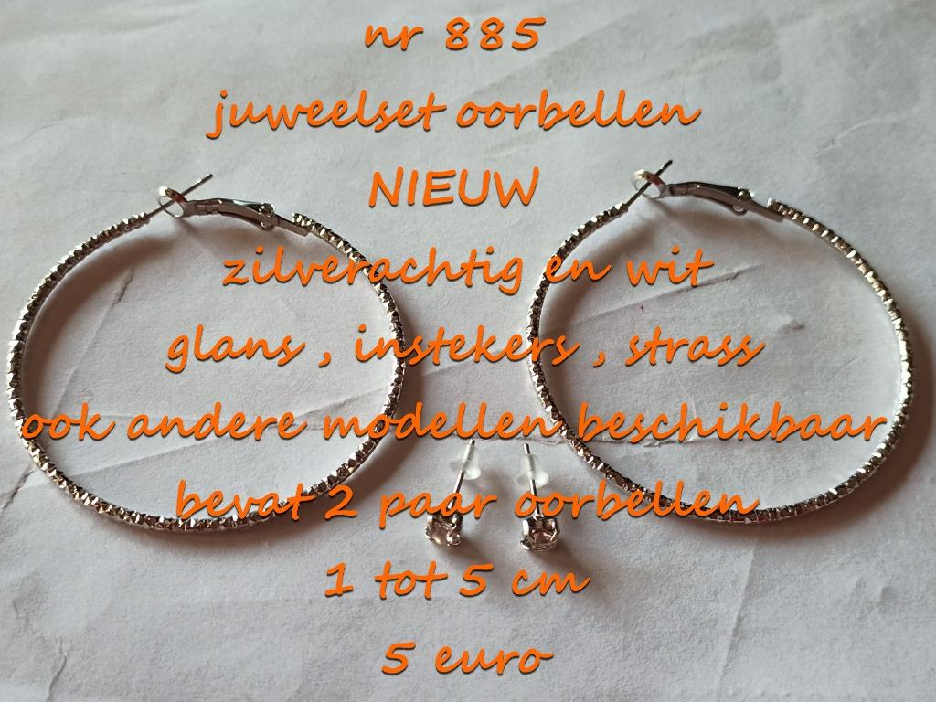 885. Parure : boucles d'oreilles, NEUF, frais de port inclus, Bijoux, Sacs & Beauté, Boucles d'oreilles, Blanc, Envoi, Neuf, Puces ou Clous