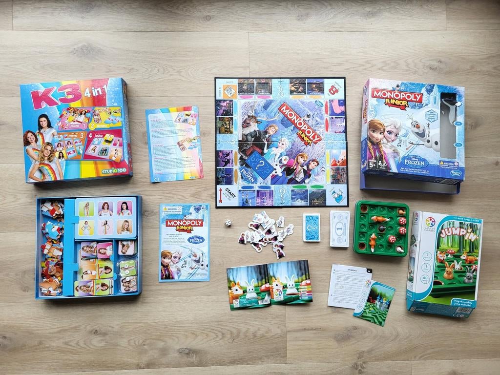 Gezelschapsspelen: K3 en FROZEN Monopoly junior, Ophalen of Verzenden