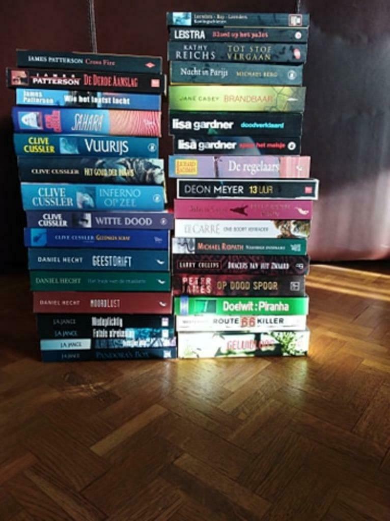 Verschillende thrillers (Patterson, Cussler, Hecht, Jance, G, Boeken, Ophalen of Verzenden, Gelezen