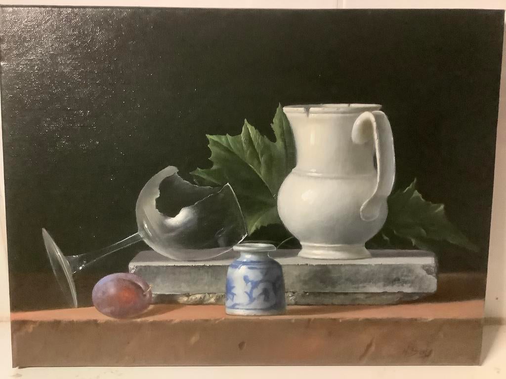Olieverfschilderij op doek  - gesigneerd Hilaire Bals, Antiek en Kunst, Ophalen