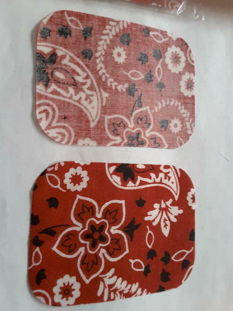 renfort coudes et genoux tissus souple rouge - blanc 7,5 x10, Enlèvement ou Envoi, Neuf