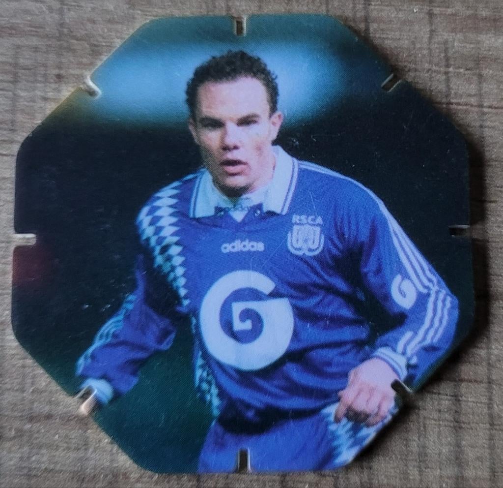 Voetbalplaatje voetballer Bertrand Crasson (RSC Anderlecht), Verzamelen, Ophalen of Verzenden, Zo goed als nieuw, Poster, Plaatje of Sticker