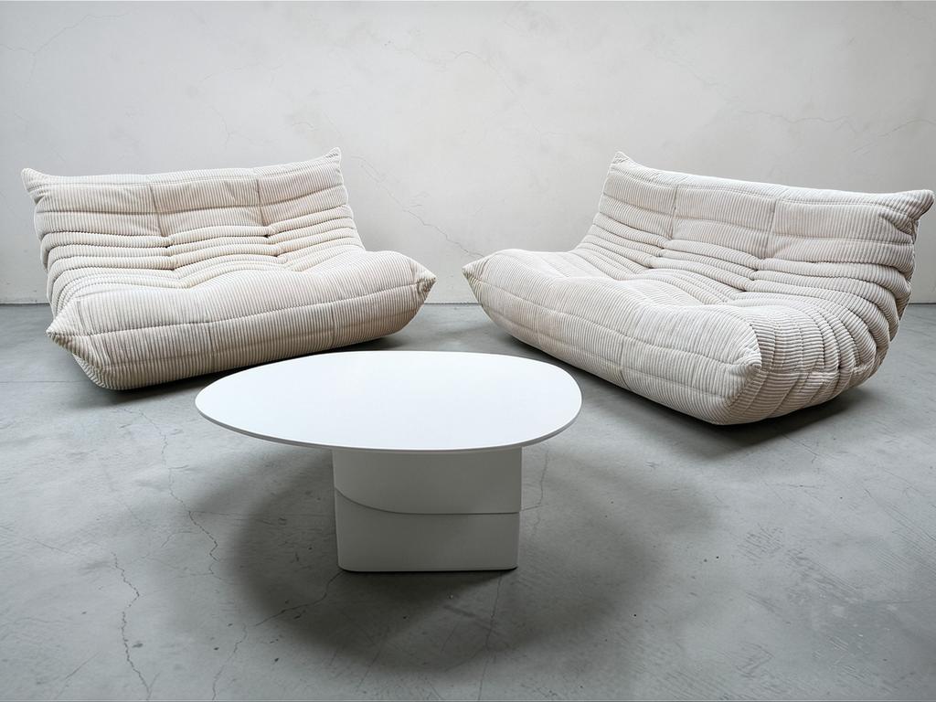 Togo sofa: 2x 2zit in Beige Corduroy, Huis en Inrichting, Ophalen of Verzenden, Togo ligne roset