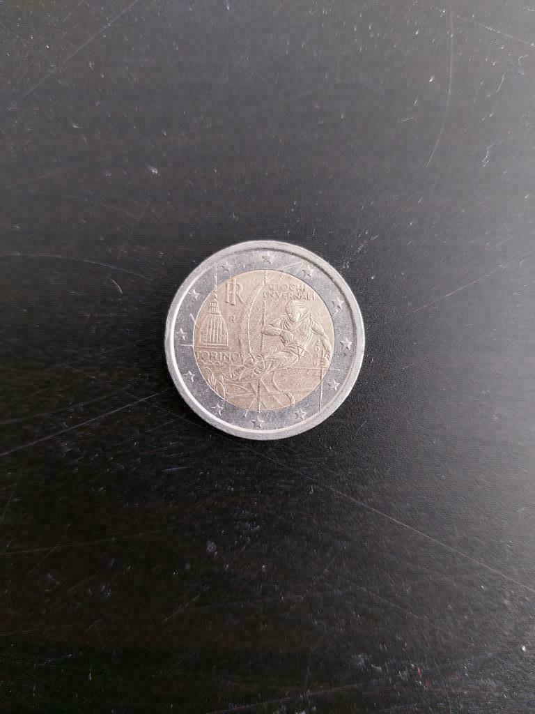 2 euro herdenkingsmunt Italië Torino Giochi Invernali, Ophalen of Verzenden, Italië, 2 euro, Losse munt