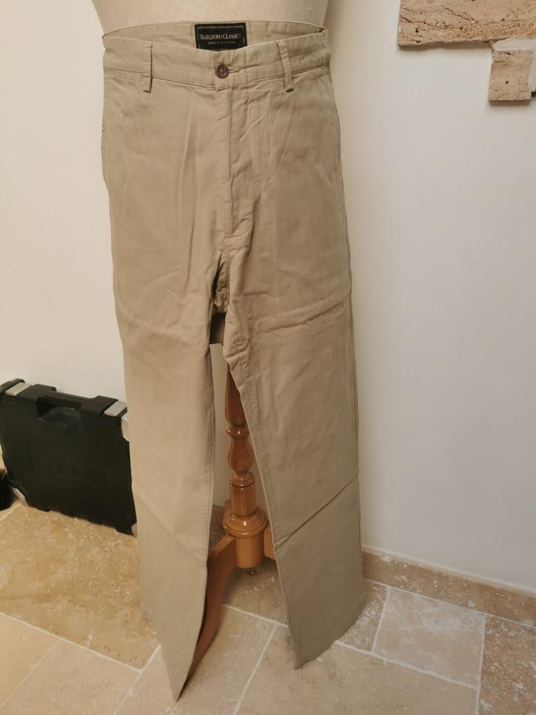 Beau pantalon beige pour homme de Marlboro Classics, Enlèvement ou Envoi, Comme neuf, Taille 48/50 (M), Beige