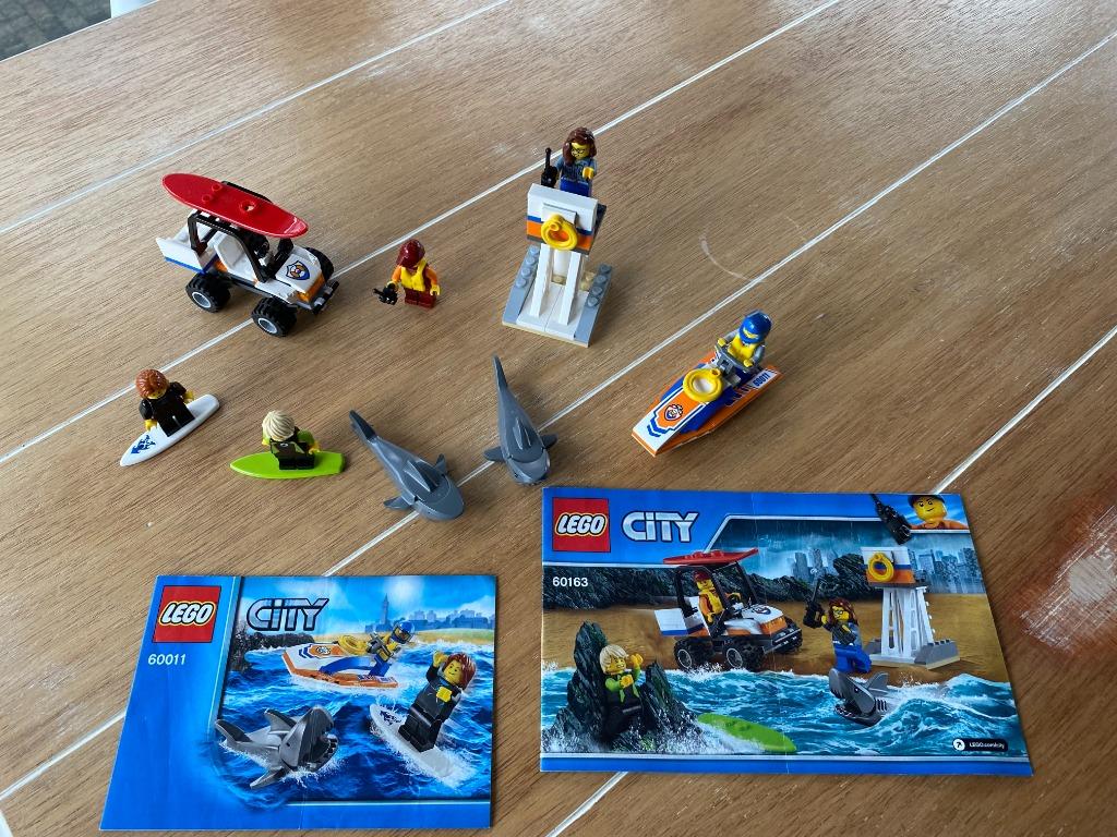 Lego City lot kustwacht 60011 + 60163, Kinderen en Baby's, Speelgoed | Duplo en Lego, Ophalen of Verzenden, Zo goed als nieuw