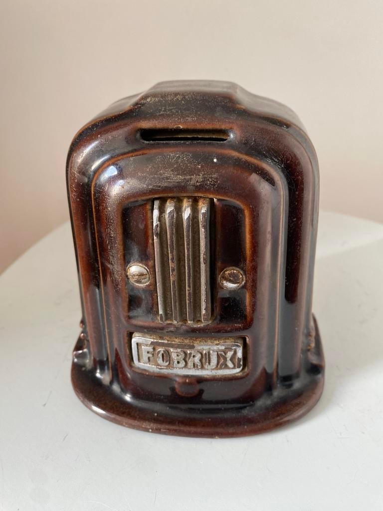 Fobrux reclame voor gietijzeren spaarpot, Ophalen of Verzenden, Zo goed als nieuw
