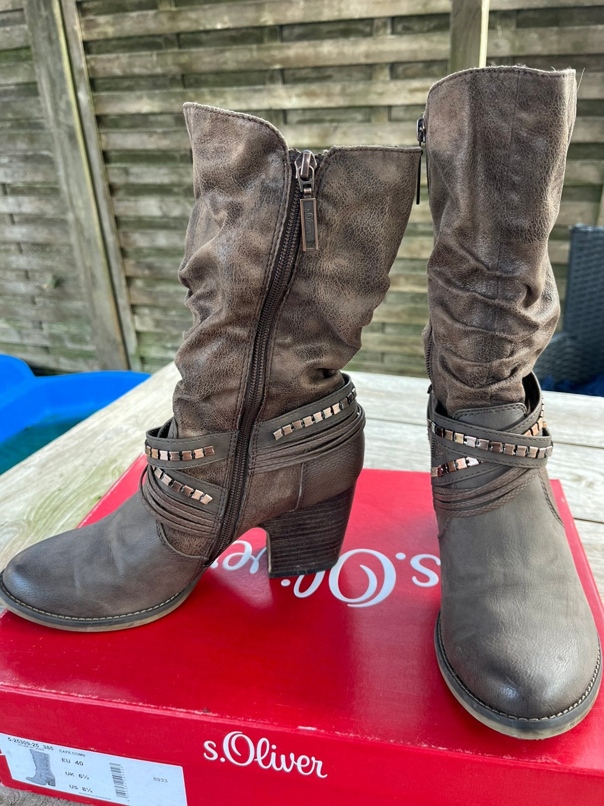 S’olivers laars, Kleding | Dames, Schoenen, Hoge laarzen, Bruin, Ophalen of Verzenden, Zo goed als nieuw
