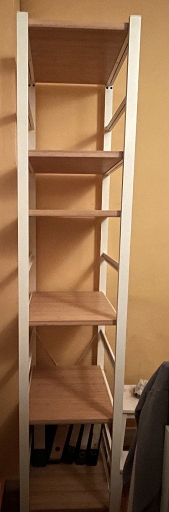 DOIT PARTIR Elvarli Ikea Bambou Blanc 6 tablettes, Enlèvement, Comme neuf