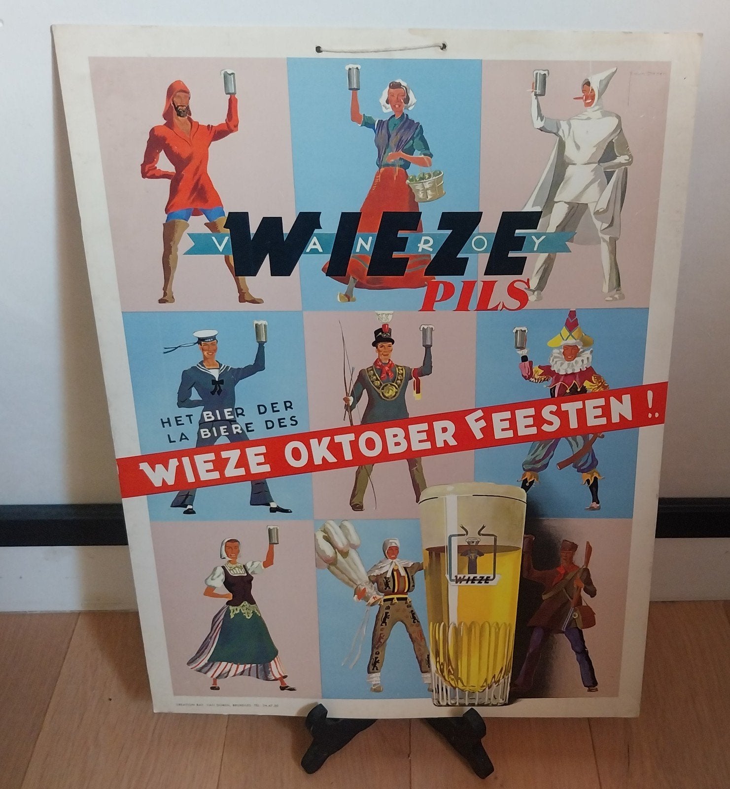 reclamebordje wieze pils, Ophalen of Verzenden