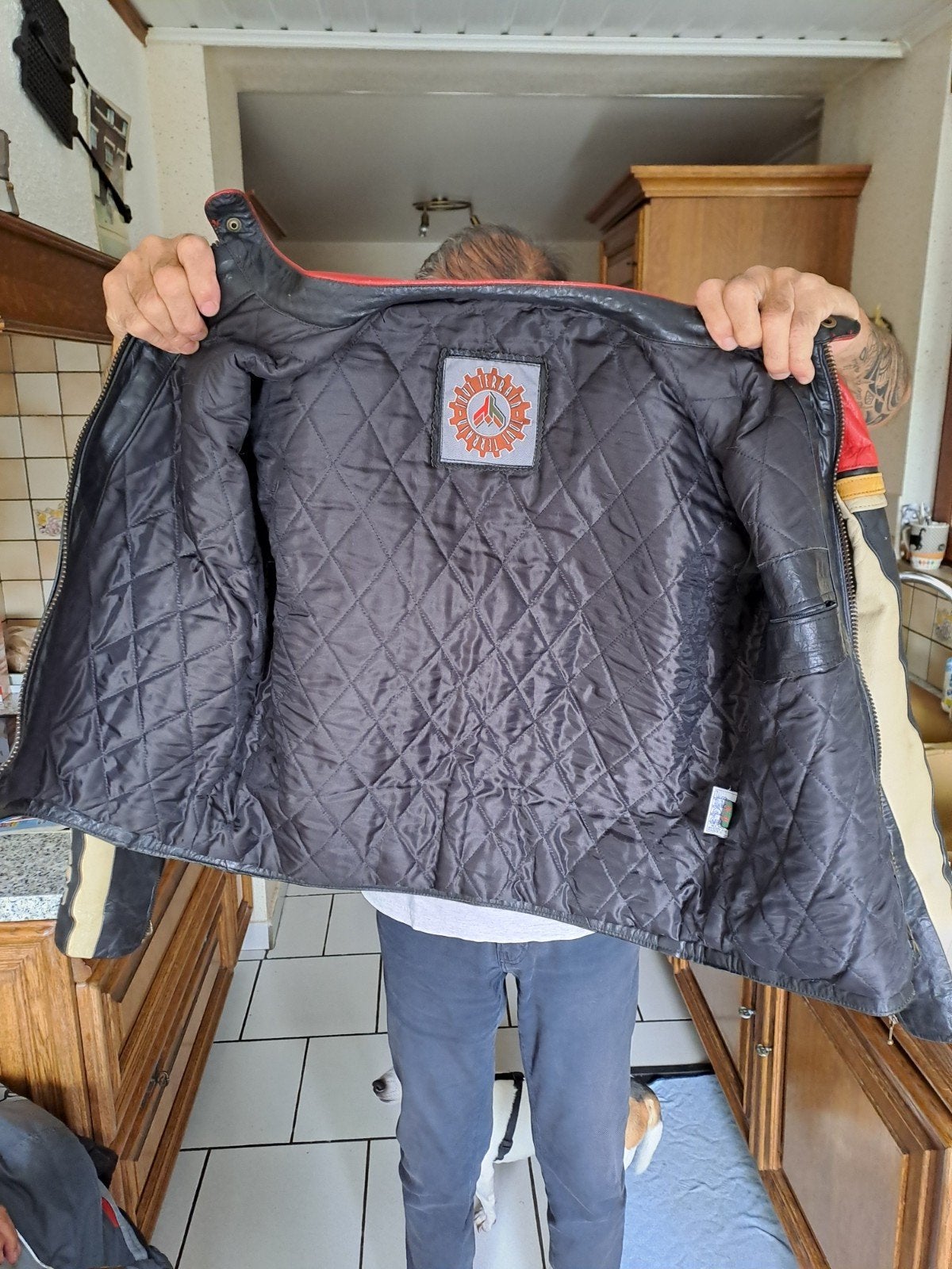 Veste de moto en cuir, Enlèvement, Seconde main, Hommes