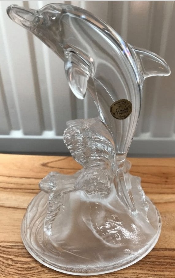 Vintage Cristal d'Arques dolfijn - loodkristal, Ophalen of Verzenden