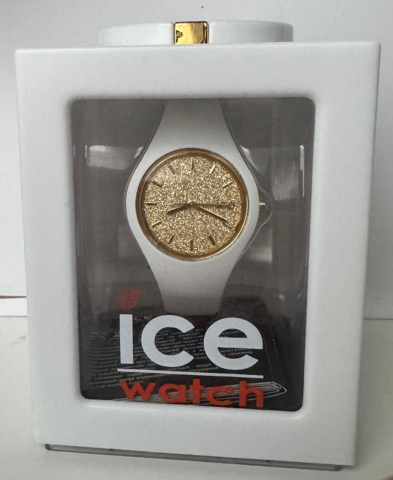 Ice watch - goud/wit, Handtassen en Accessoires, Horloges | Dames, Ophalen, Goud