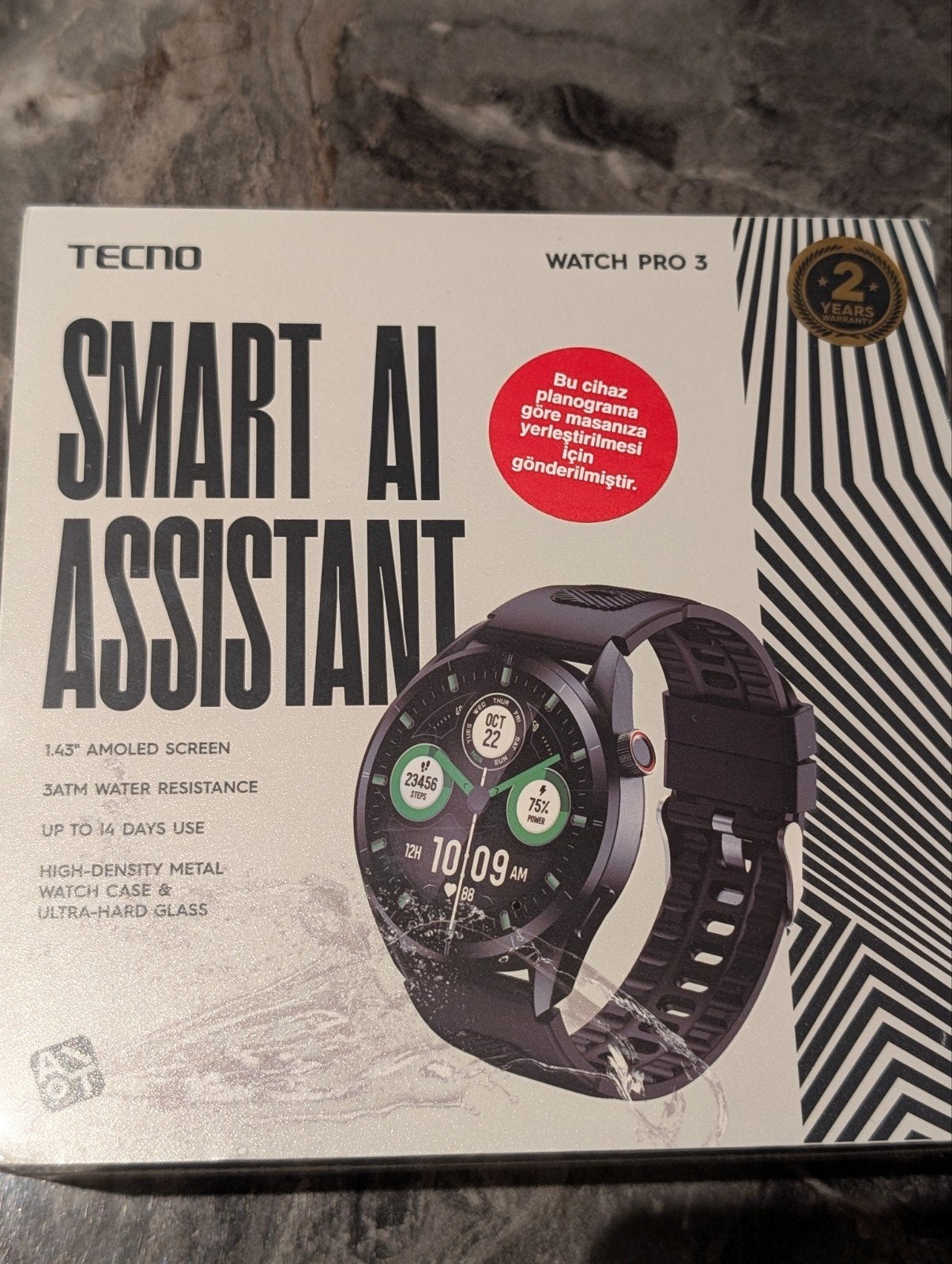 Smartwatch Pro 3 nouveau, Enlèvement ou Envoi, Neuf, Noir