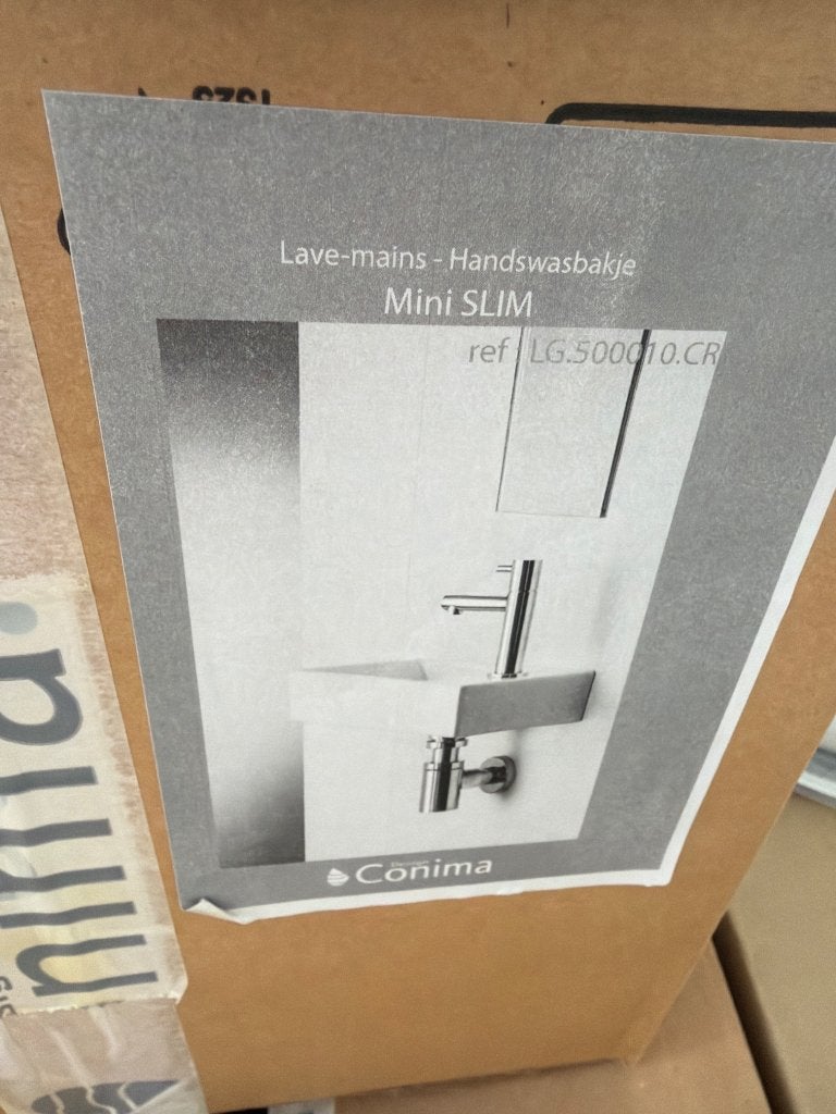 Conima mini Slim Handwasbak, Bricolage & Construction, Sanitaire, Neuf, Lavabo, Chrome, Enlèvement