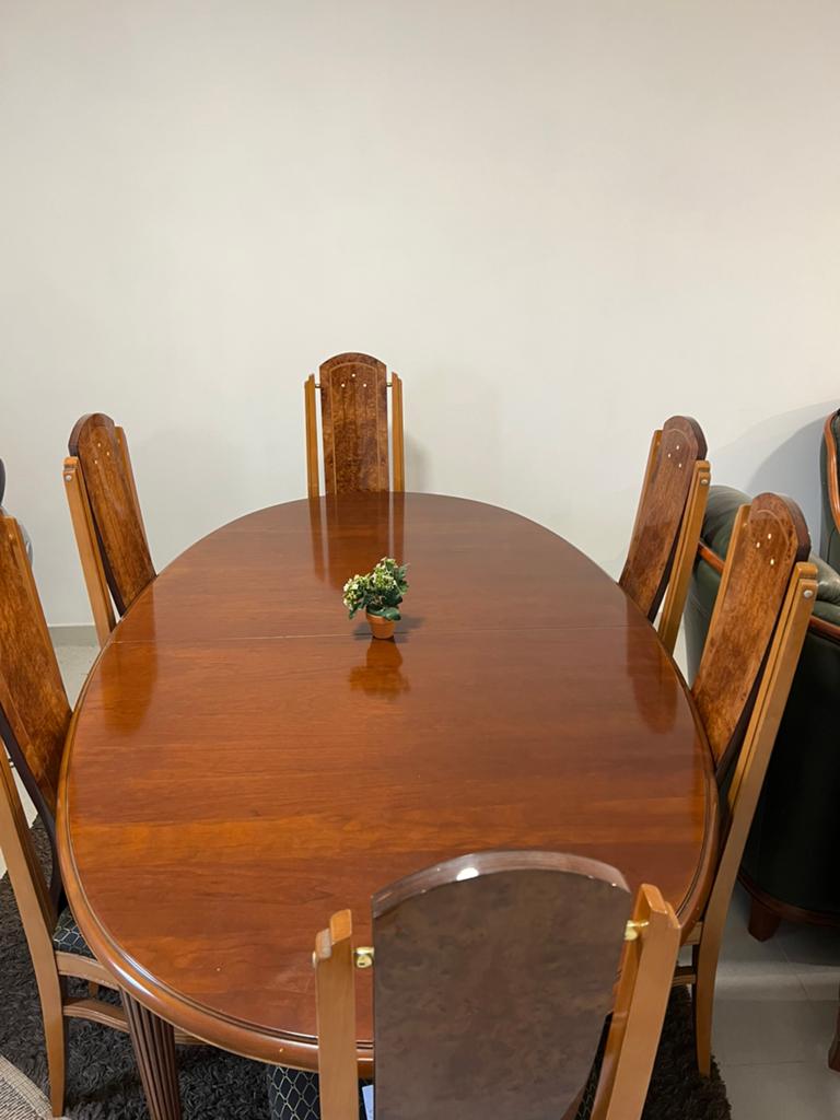 eettafel met 6 stoelen, Ophalen of Verzenden, Zo goed als nieuw