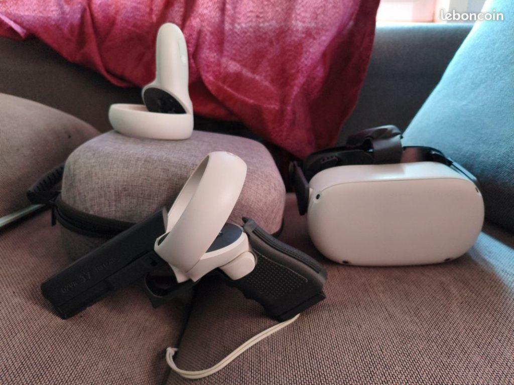 Meta quest 2 casque VR avec accessoires, Consoles de jeu & Jeux vidéo, Virtual Reality, Enlèvement, Utilisé, Autres types, Autres plateformes