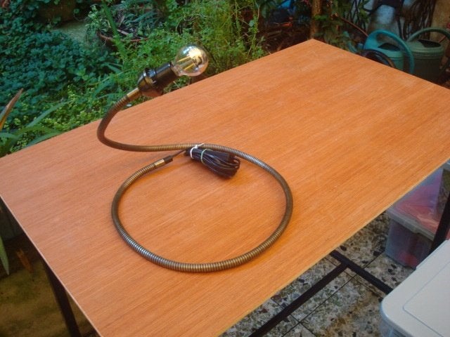 lampe serpent, Doré, Avec prise, Enlèvement, Utilisé