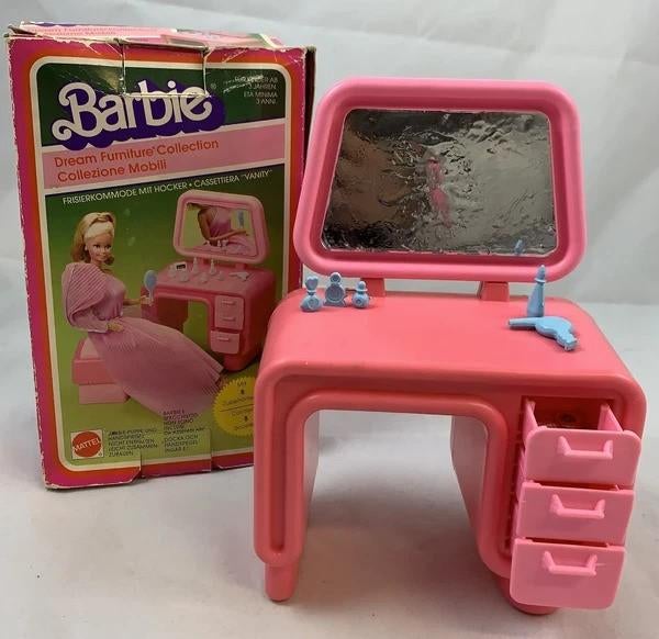 Coiffeuse Barbie Dream Furniture 1982 OVP Vintage 2469, Envoi, Comme neuf, Barbie