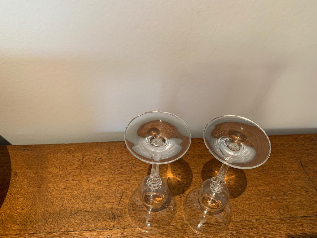 Vintage 1987 Kristallen Kandelaars 'Perla' - Schott-Zwiesel, Antiek en Kunst, Antiek | Kandelaars, Kristal, Ophalen of Verzenden