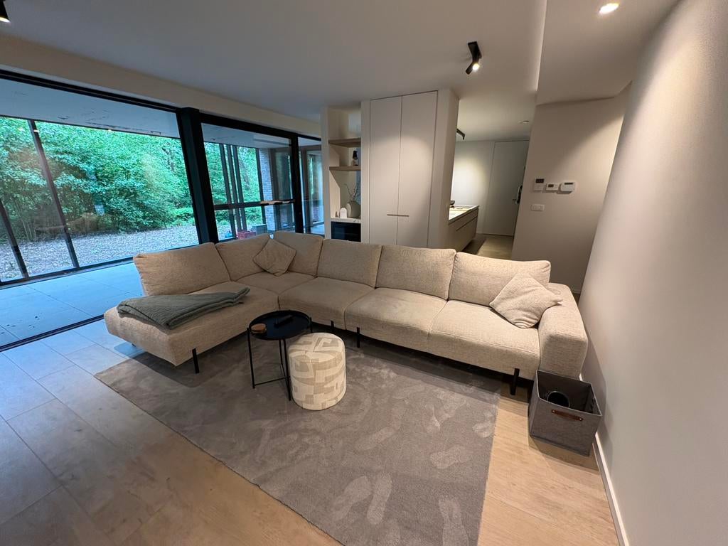 Hoekzetel beige, Ophalen, Gebruikt, Stof